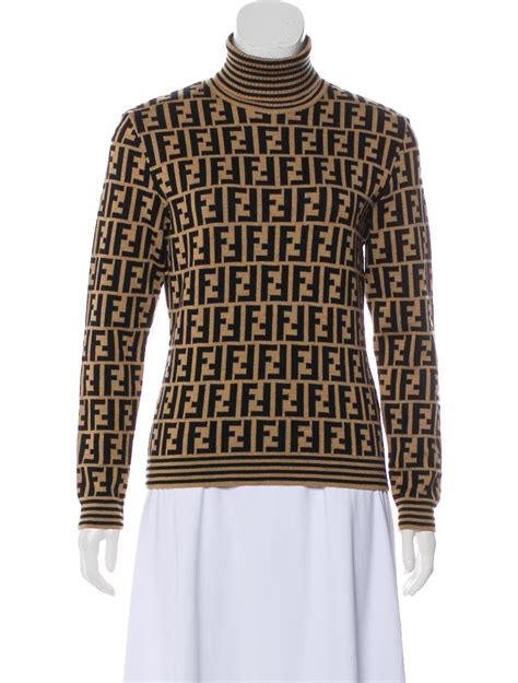 fendi turtlenack|fendi viscose sweater.